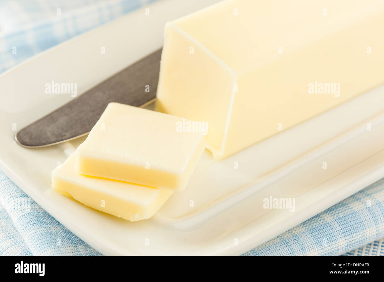Bio-Molkerei gelbe Butter eine Zutat zum Kochen Stockfoto