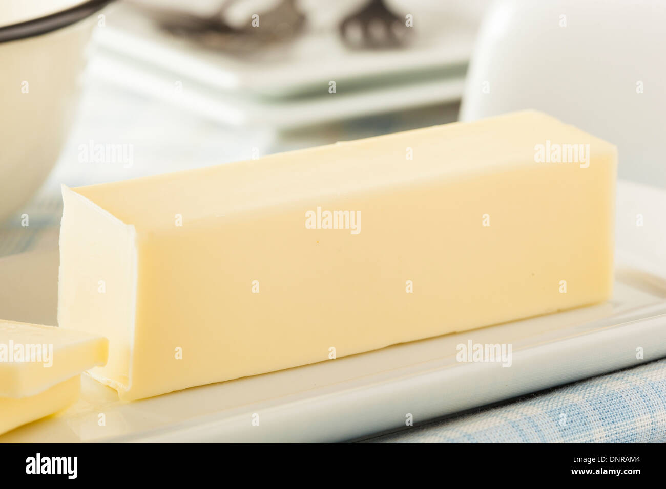 Bio-Molkerei gelbe Butter eine Zutat zum Kochen Stockfoto