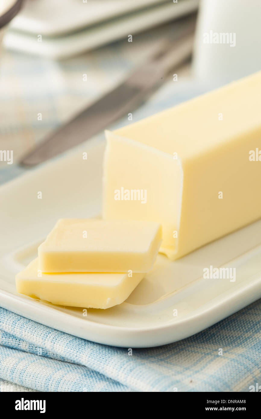 Bio-Molkerei gelbe Butter eine Zutat zum Kochen Stockfoto