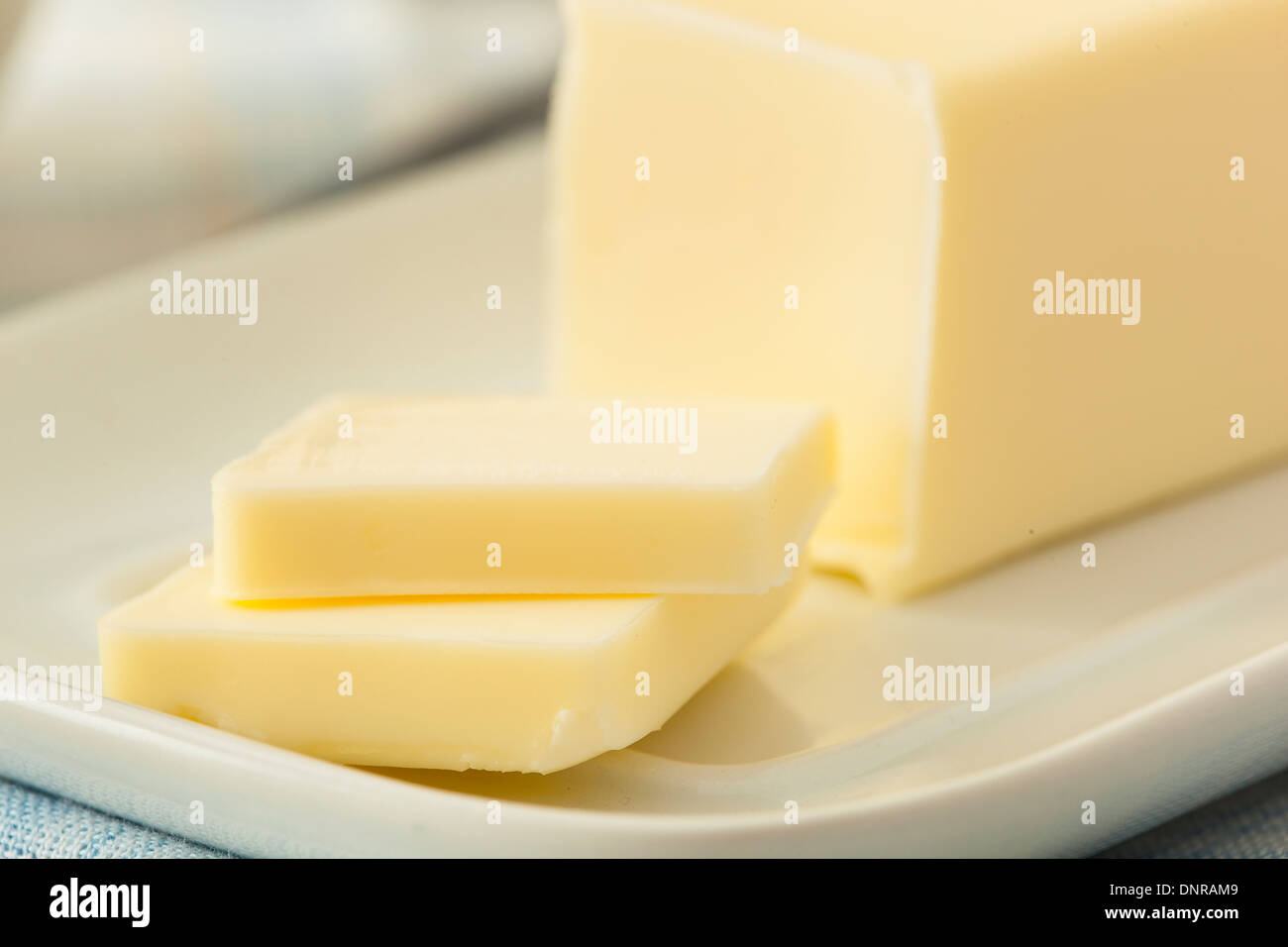 Bio-Molkerei gelbe Butter eine Zutat zum Kochen Stockfoto