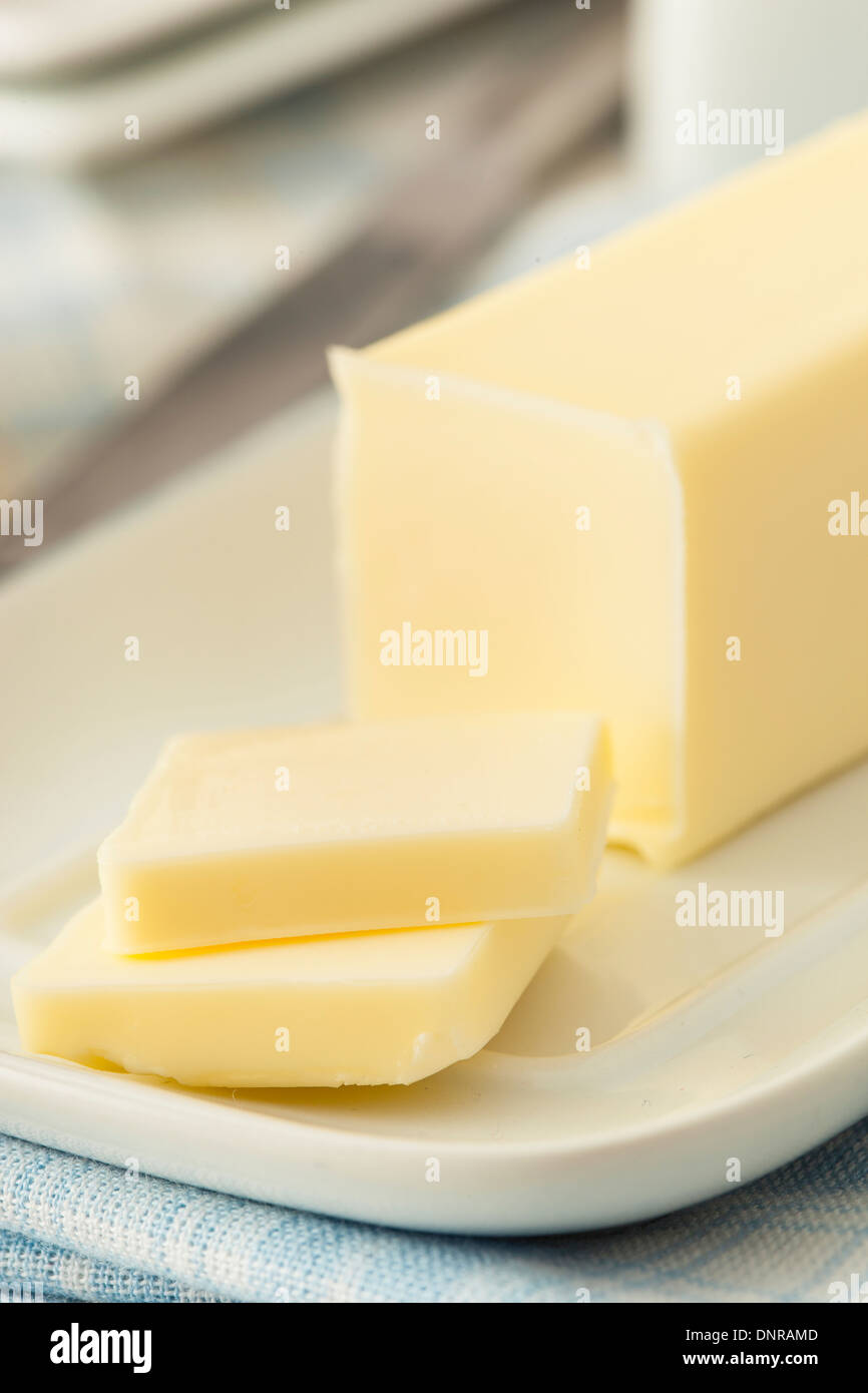 Bio-Molkerei gelbe Butter eine Zutat zum Kochen Stockfoto