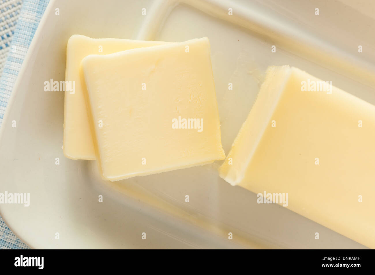 Bio-Molkerei gelbe Butter eine Zutat zum Kochen Stockfoto