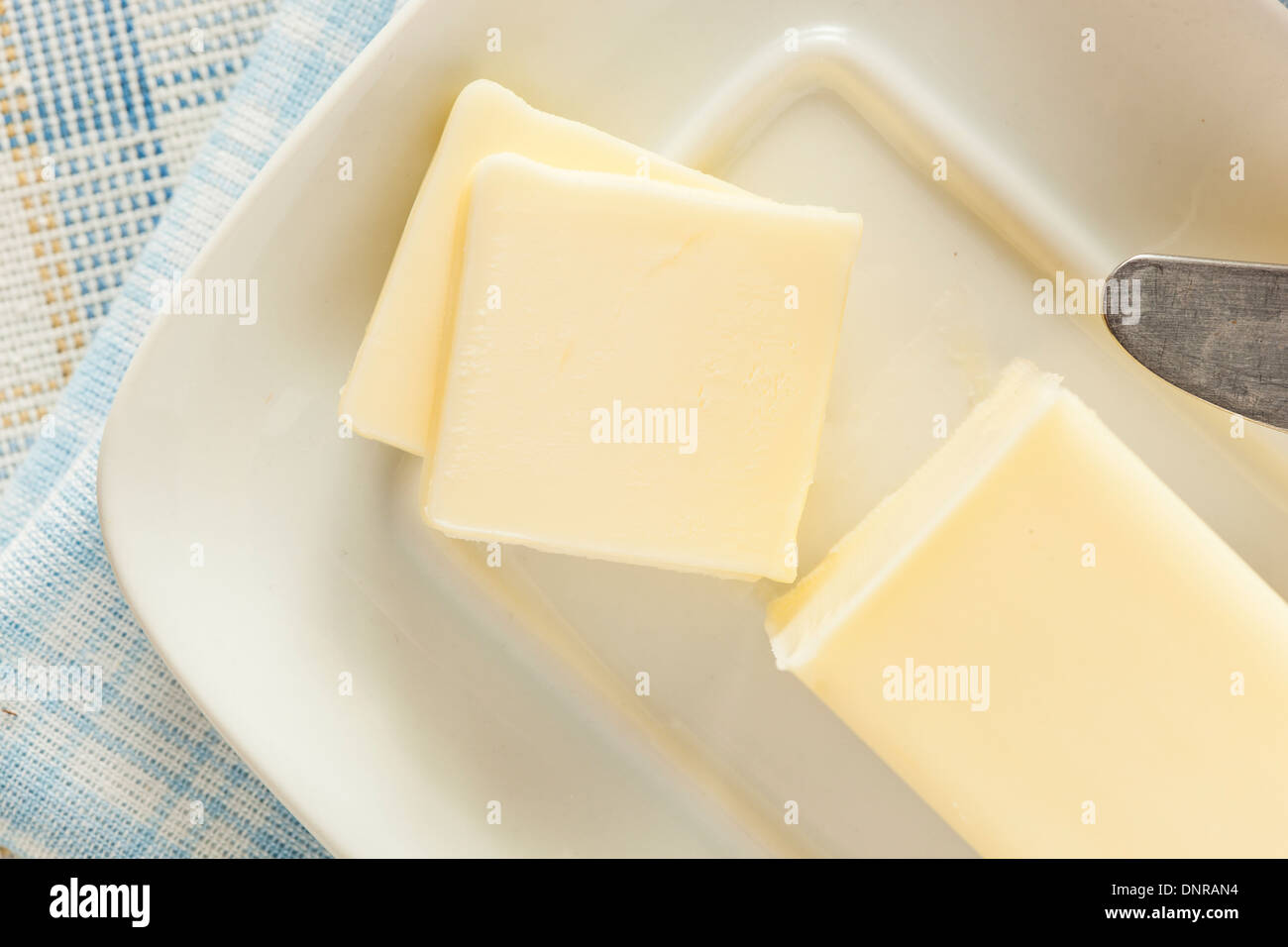 Bio-Molkerei gelbe Butter eine Zutat zum Kochen Stockfoto