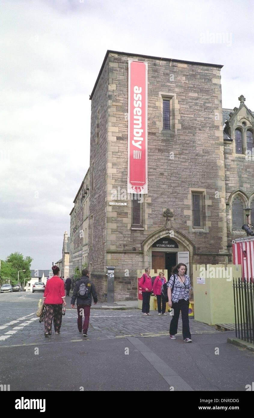 Montage Roxy, Roxburgh Place, Edinburgh, Schottland, UK Stockfoto