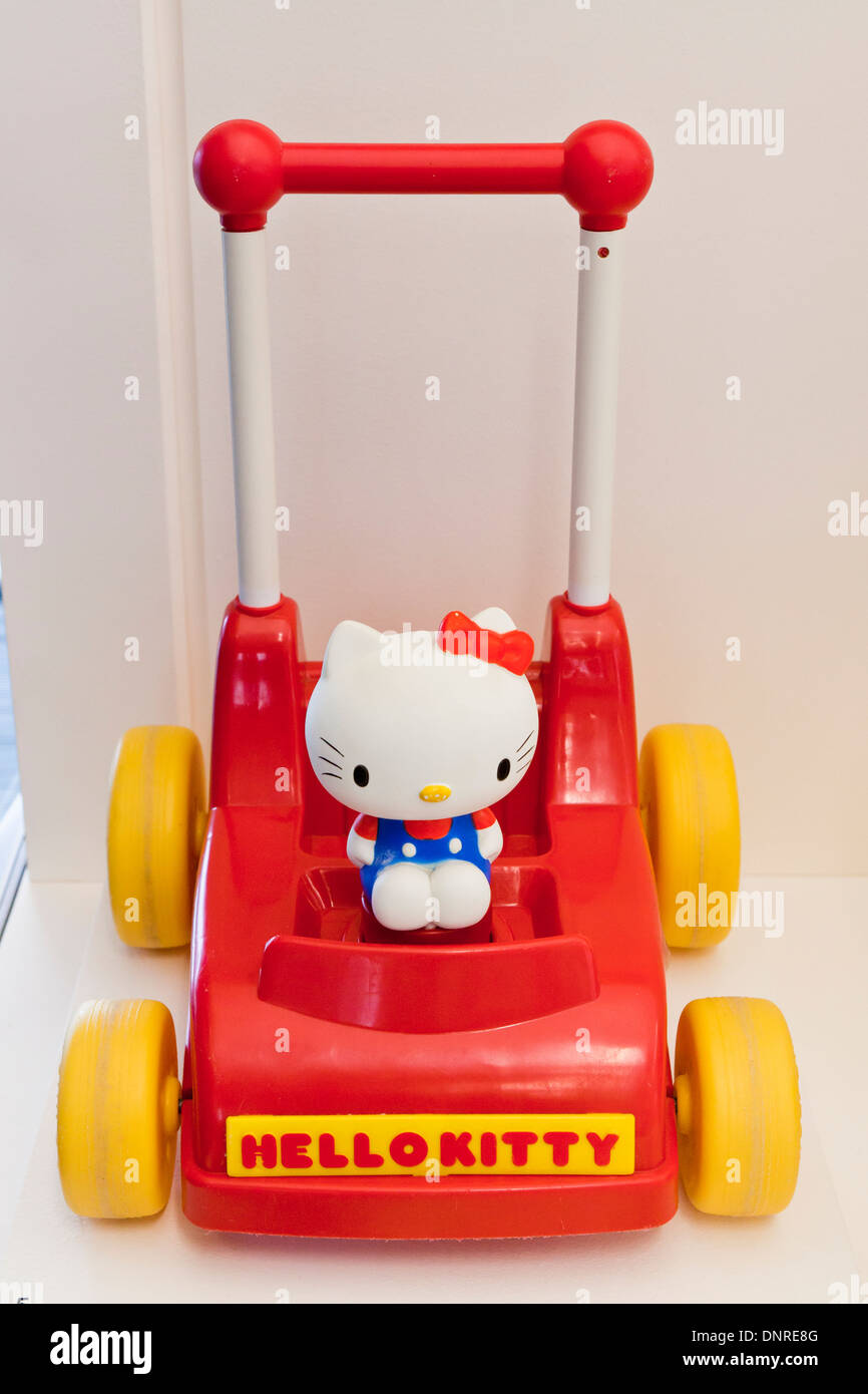 Hallo Kitty Push Cart Spielzeug - circa 1980 Stockfoto