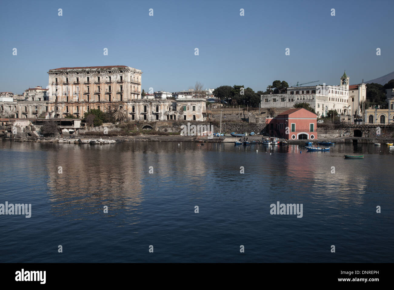 Echte Porto del Granatello Portici Stockfoto