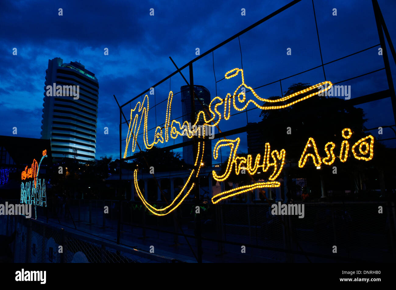Malaysia wirklich Asien Motto am Unabhängigkeitsplatz, Kuala Lumpur, Malaysia Stockfoto