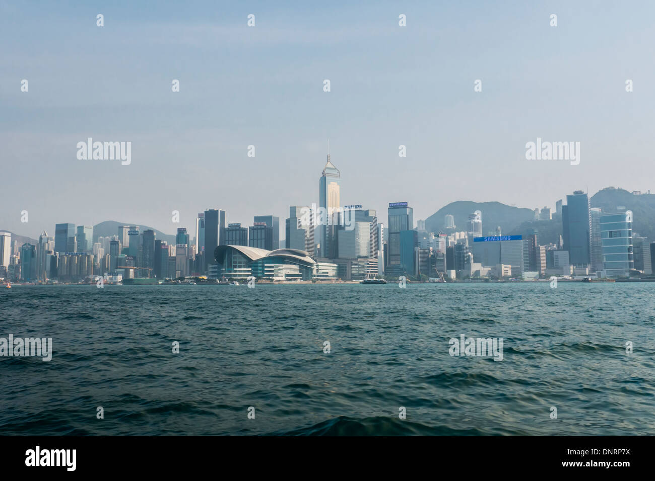Tagsüber Blick auf den Victoria Hafen, Hong Kong, China Stockfoto