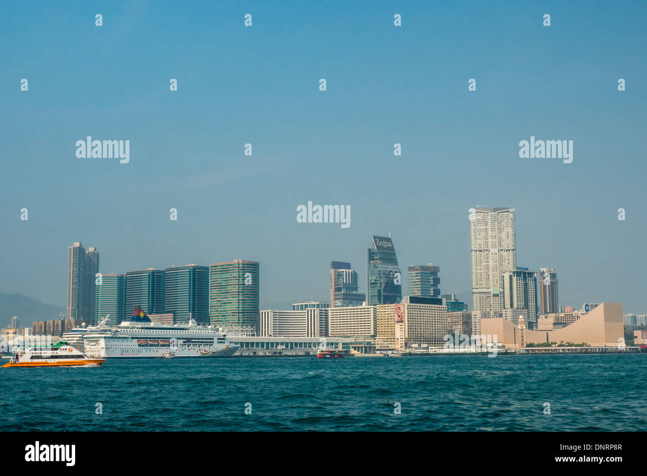 Tagsüber Blick auf den Victoria Hafen, Hong Kong, China Stockfoto