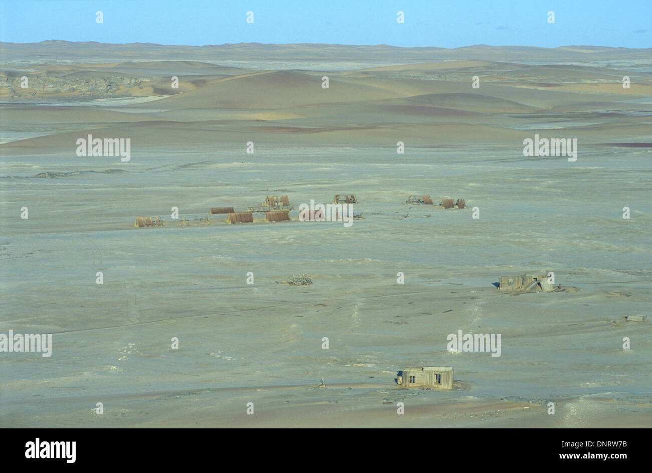 Luftaufnahme des alten aufgegeben Diamond Mine, Conception Bay, Namibia, Afrika Stockfoto