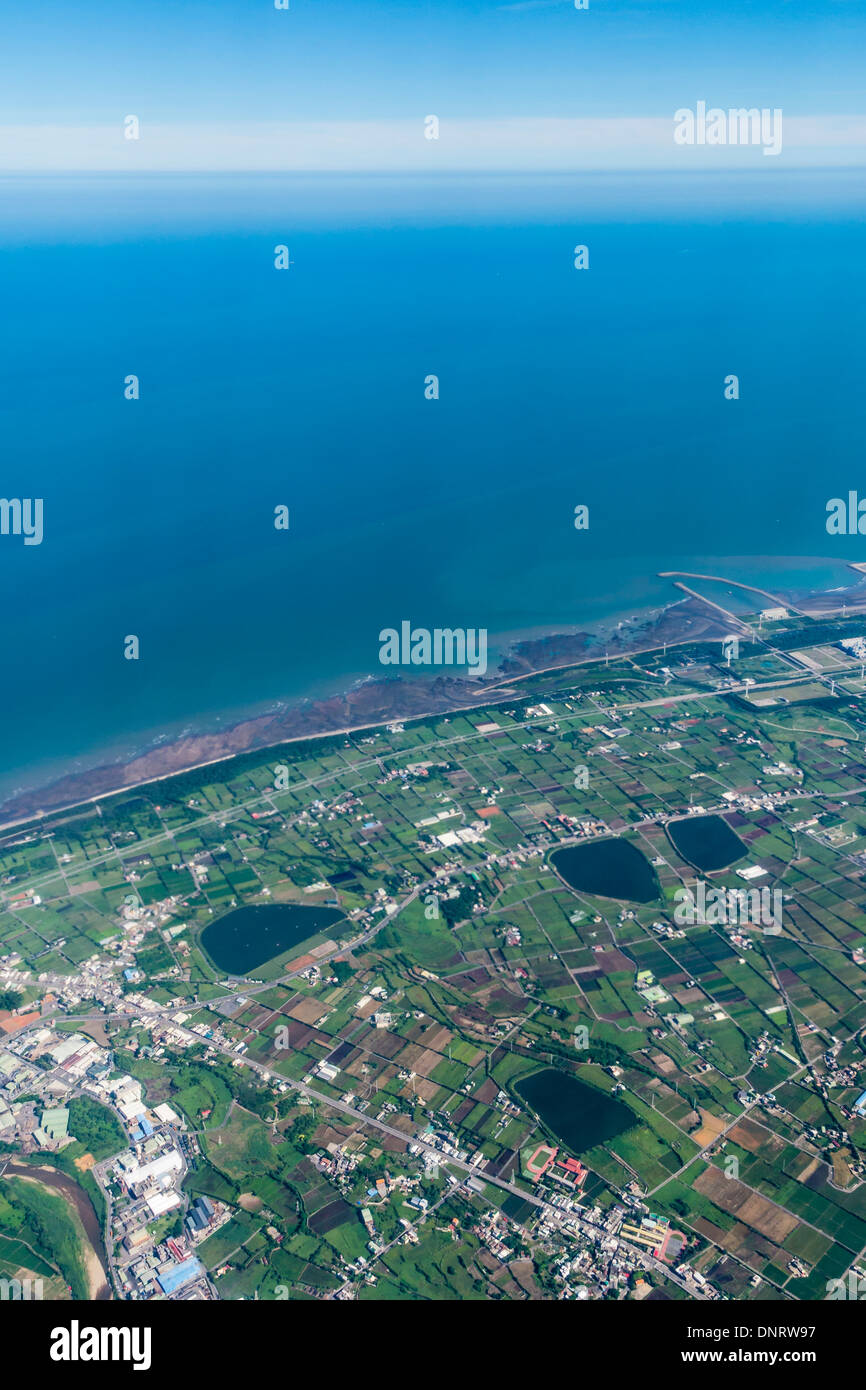 Luftaufnahme des ländlichen Landschaft, Taiwan Stockfoto