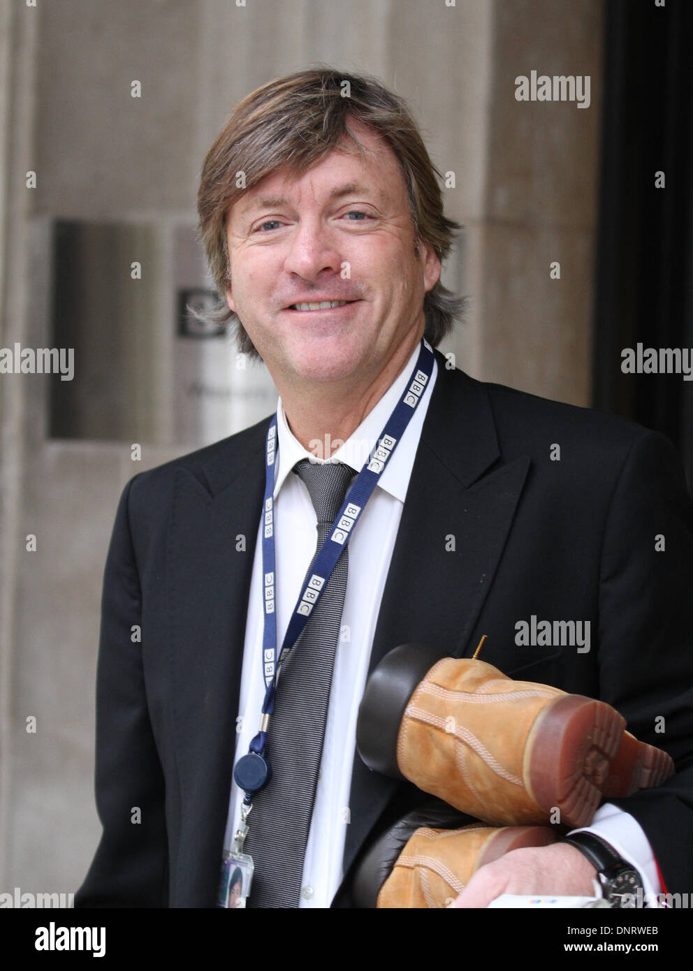 London, UK, 5. Januar 2014. Richard Madeley, radio britischer Fernsehmoderator und Kolumnist bei der BBC gesehen zwei Studios in Stockfoto