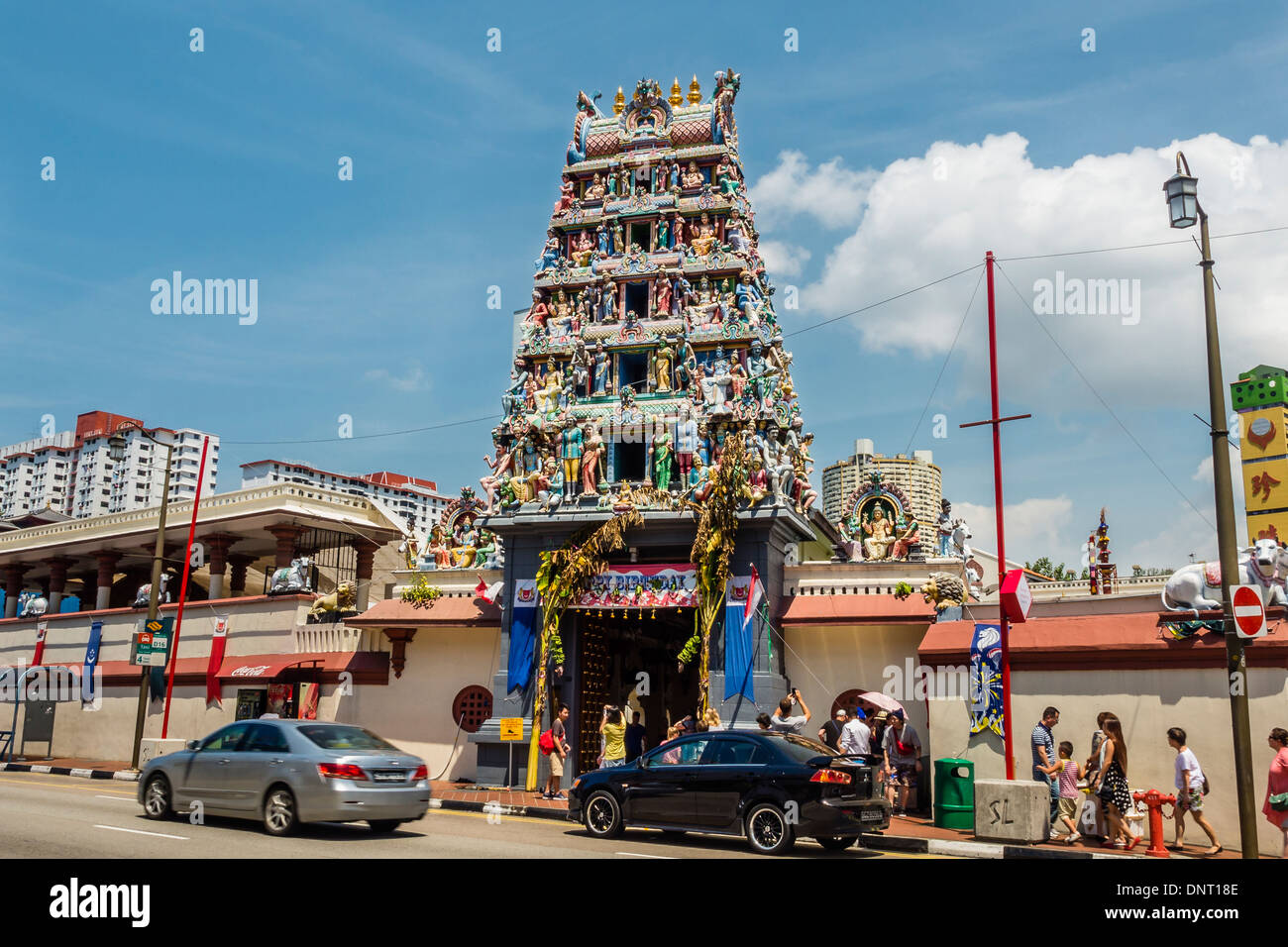 Sri Mariamman Temple, Singapur Stockfoto Sri Mariamman Temple, Singapur Stockfoto