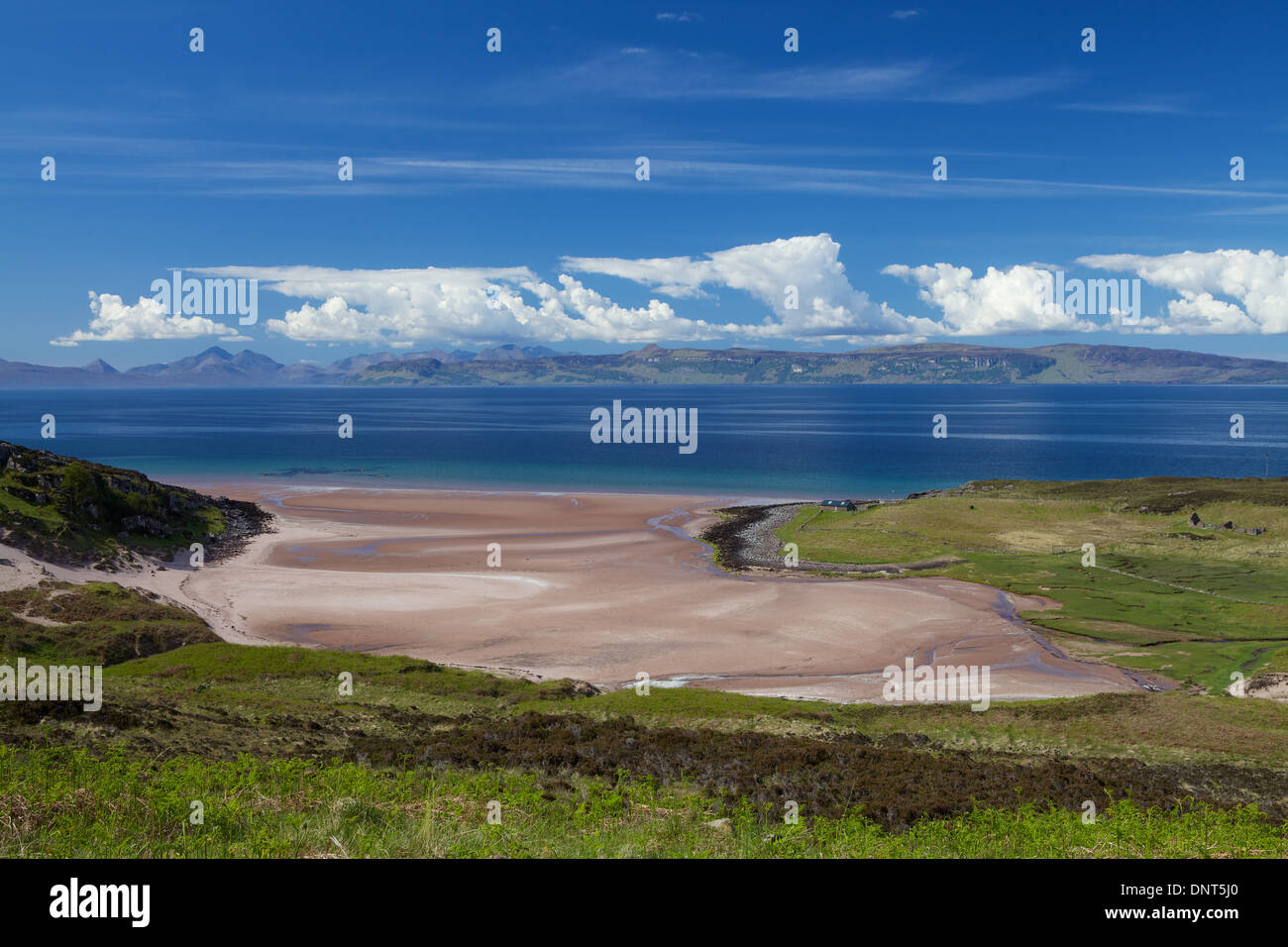 Monty Halls Gesprengte Ketten, einer tv-Sendung in Applecross, Wester Ross, Sand Bay, North West Highlands, Schottland gedreht. Stockfoto