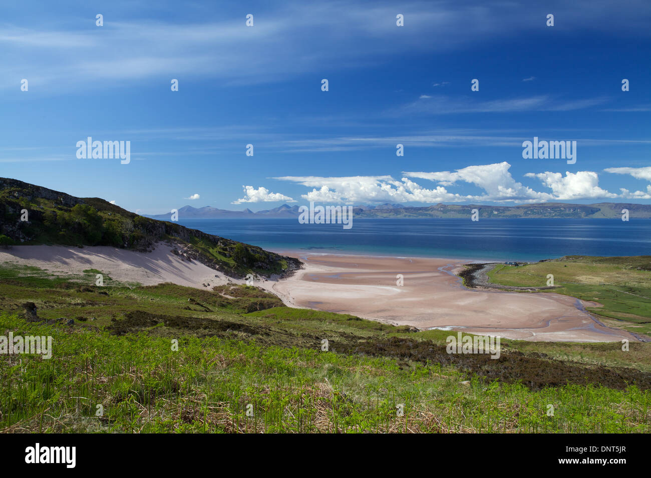 Monty Halls Gesprengte Ketten, einer tv-Sendung in Applecross, Wester Ross, Sand Bay, North West Highlands, Schottland gedreht. Stockfoto