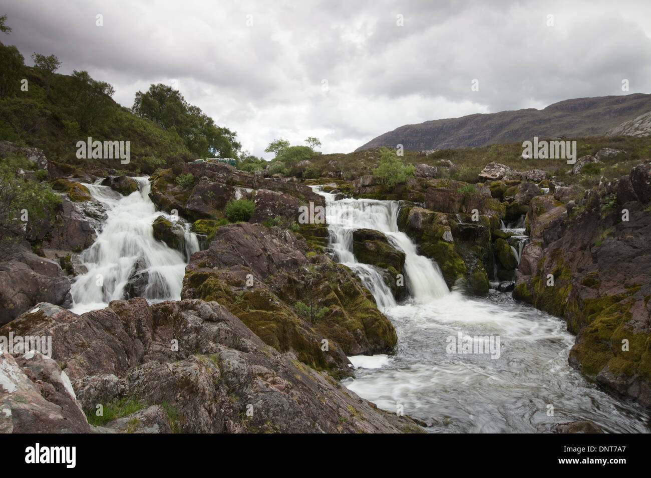 Falls Balgy, Torridon, Wester Ross, North West Highlands, Schottland. Stockfoto