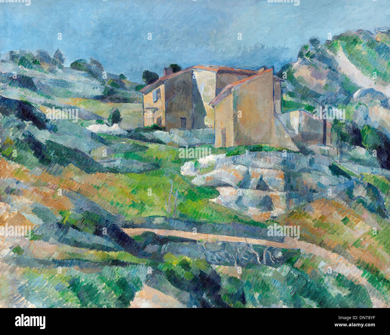 Paul Cezanne, Häuser in der Provence: The Riaux Valley in der Nähe von L'Estaque. Ca. 1883. Öl auf Leinwand Stockfoto
