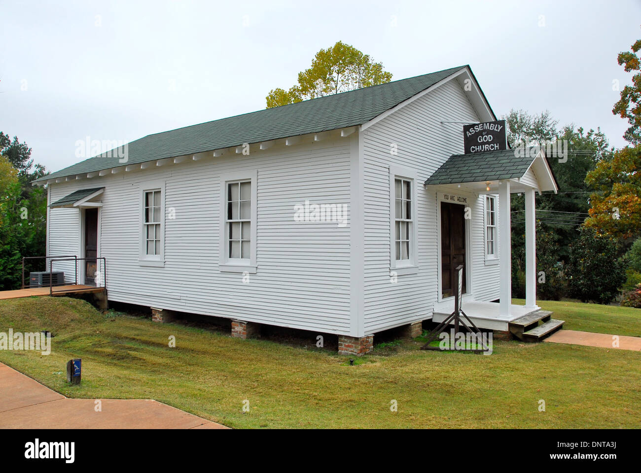 Elvis Presleys Kindheit Kirche in Tupelo, Mississippi, Heimat von Elvis Presley für seine ersten 13 Jahre Stockfoto