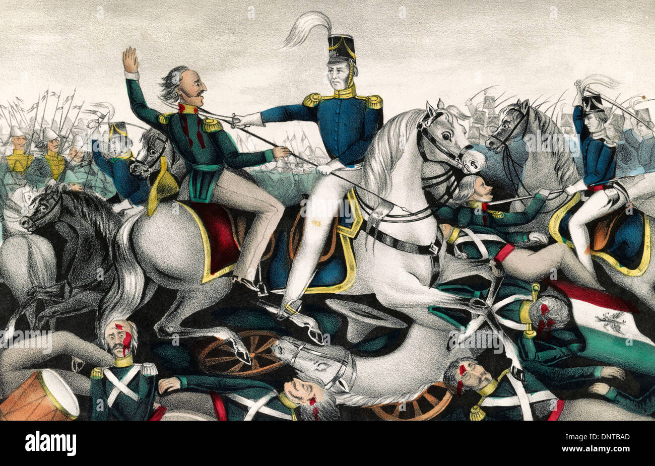 Die galanten Ladung der Kentucky Kavallerie unter Colonel Marshall. Buena Vista, 23. Februar 1847.  Mexiko-amerikanischer Krieg Stockfoto