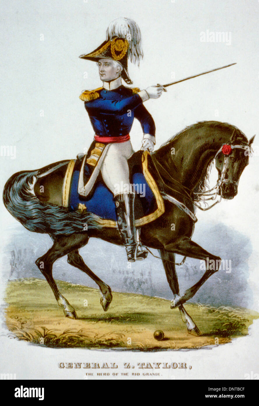 General Zachary Taylor: der Held des Rio Grande Stockfoto