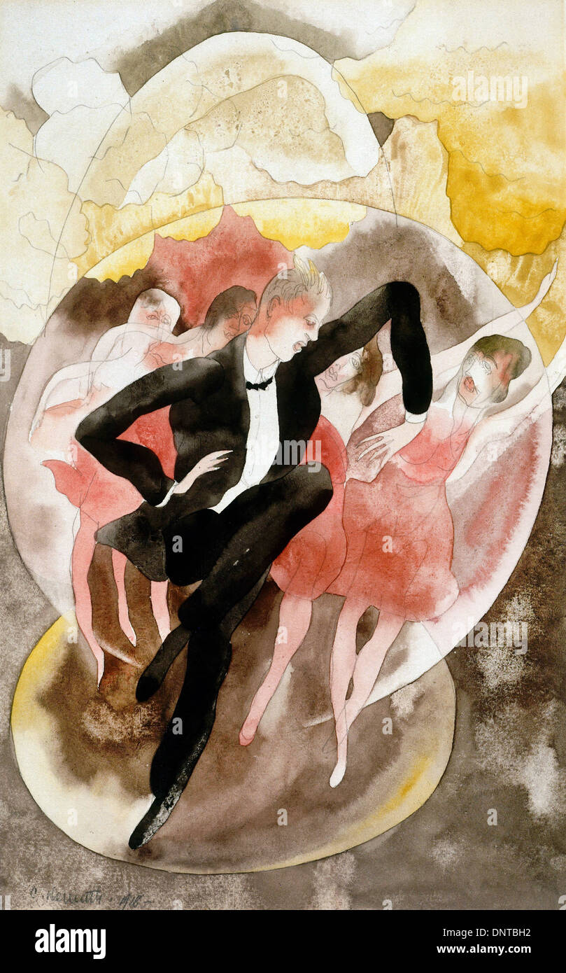 Charles Demuth, im Vaudeville (Tänzerin mit Chor) 1918 Aquarell und Bleistift auf Papier. Philadelphia Museum of Art, Pennsylvania Stockfoto