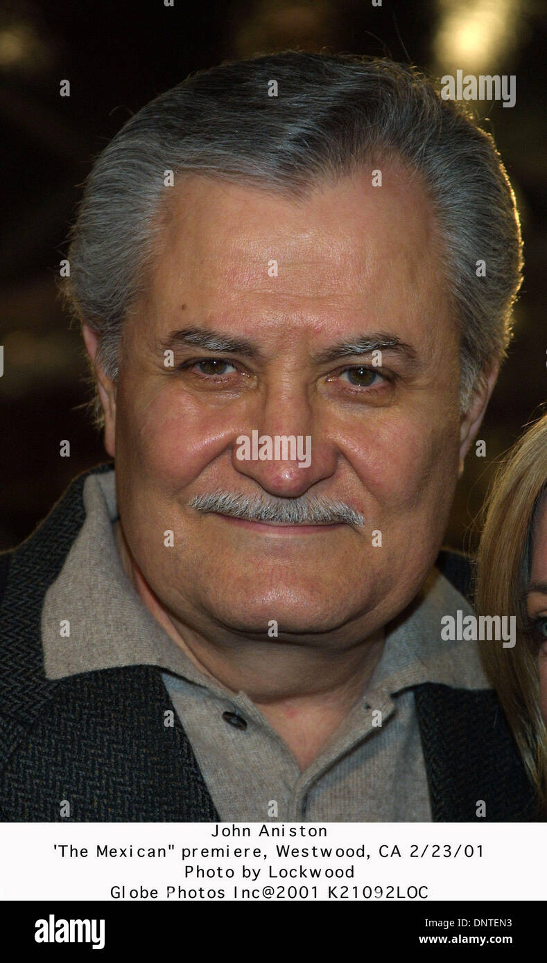 23. Februar 2001 - John Aniston.'' Die mexikanische '' premiere, Westwood, CA 23.02.01. Lockwood.   2001 K21092LOC (Kredit-Bild: © Globe Photos/ZUMAPRESS.com) Stockfoto