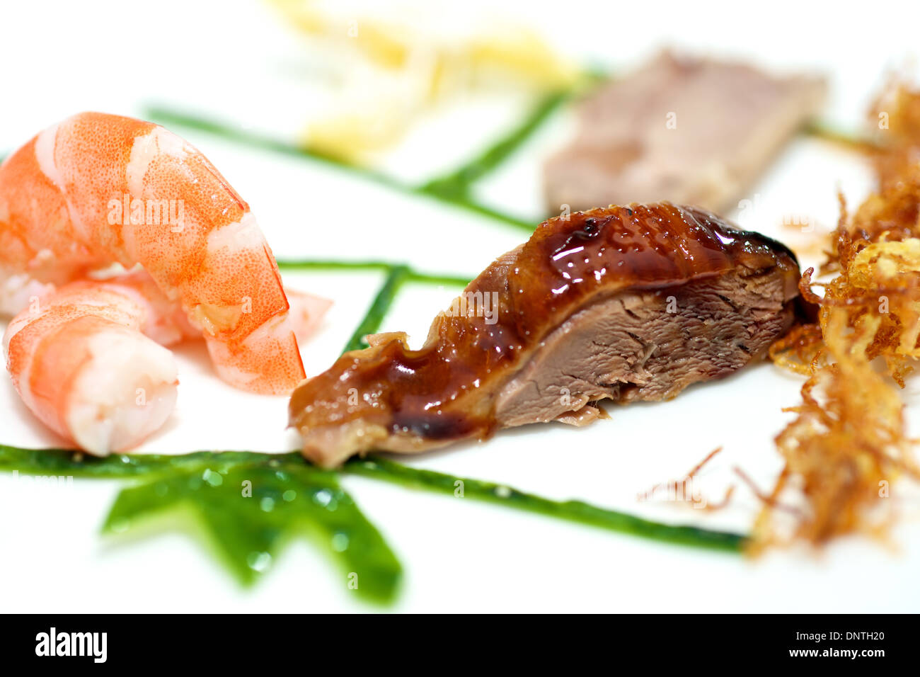 köstliche chinesische gebratene Ente Gourmet-Gericht Stockfoto