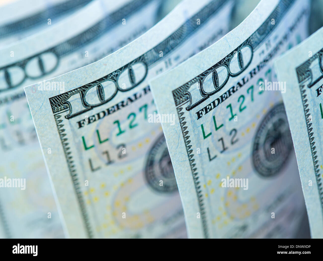 Neu hundert-Dollar-Banknoten Stockfoto