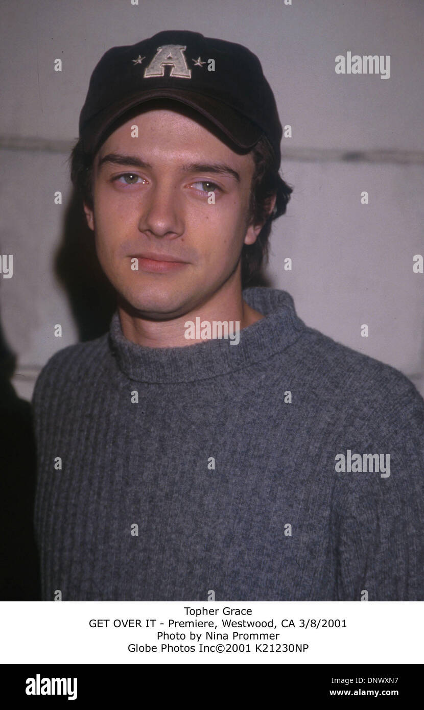 8. März 2001 - Topher Grace.GET drüber - Premiere, Westwood, CA 08.03.2001. Nina Prommer.   2001 K21230NP (Kredit-Bild: © Globe Photos/ZUMAPRESS.com) Stockfoto