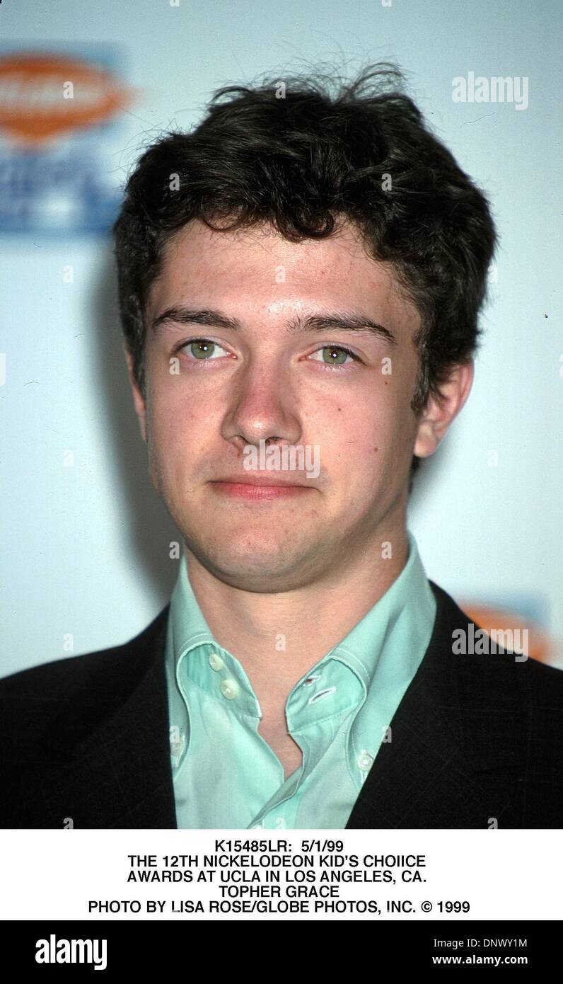15. Mai 2001 - K15485LR: 5/1/99.THE vergibt 12. NICKELODEON KID NICHTHT an der UCLA IN LOS ANGELES, Kalifornien. TOPHER GRACE. LISA ROSE / 1999 (Kredit-Bild: © Globe Photos/ZUMAPRESS.com) Stockfoto