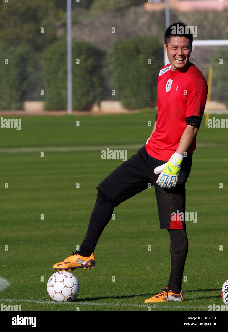 Eiji Kawashima Torhüter für Standard de Liège Stockfoto