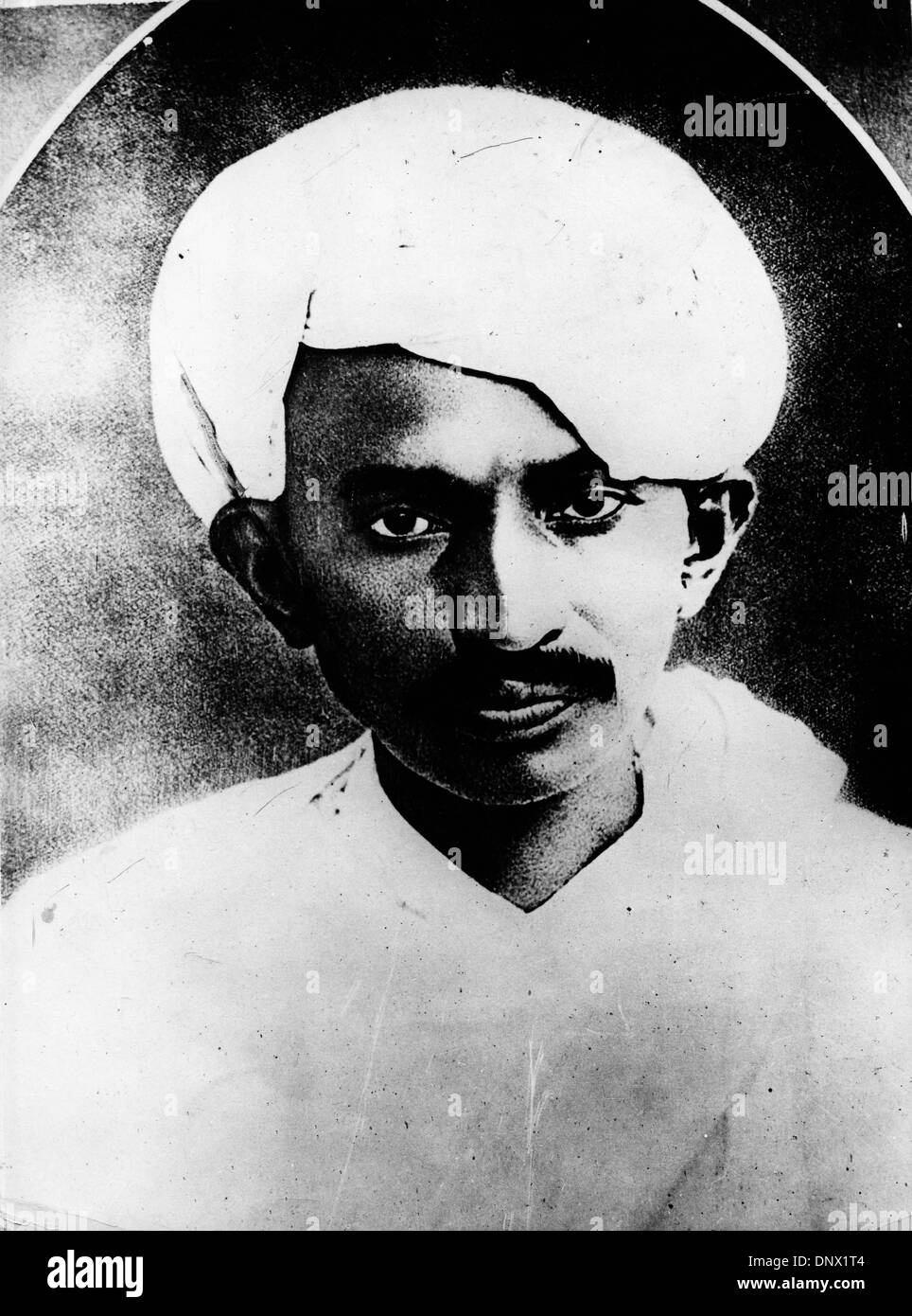 6. Dezember 1933 - Delhi, Indien - indischer religiöser Führer MAHATMA GANDHI (1869-1948) als junger Mann. (Kredit-Bild: © KEYSTONE Bilder USA/ZUMAPRESS.com) Stockfoto