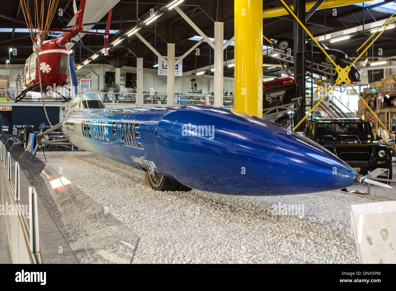 Die Rakete angetrieben Auto Blue Flame aus Sinsheim Museum in Deutschland Stockfoto