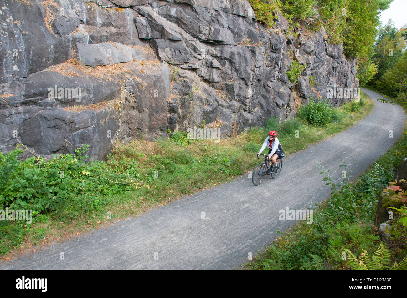 Le P'tit du Nord Radfahren Trasse in der Laurentians Quebec Kanada Stockfoto Le P'tit du Nord Radfahren Trasse in der Laurentians Quebec Kanada Stockfoto