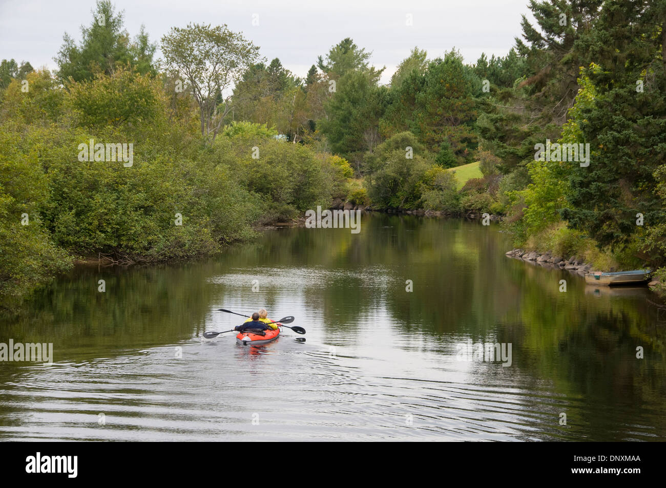 Kajak Val Morin Laurentians Quebec Kanada Stockfoto