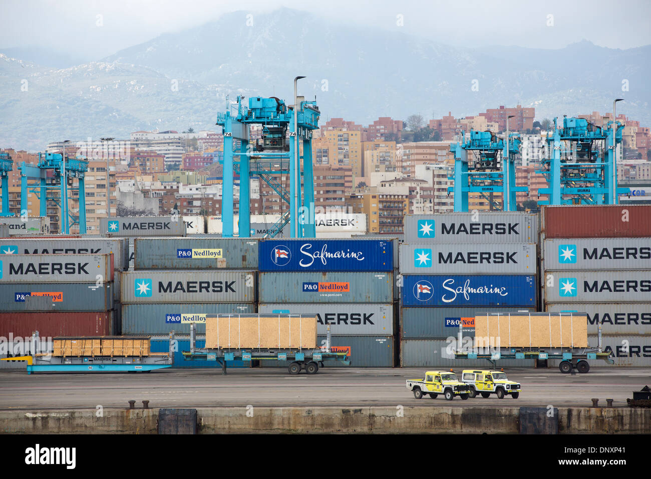 Hafen von Algeciras, zweitgrößte Fracht Port Of Spain, Europa Stockfoto