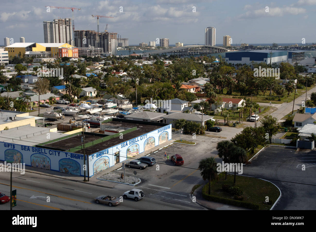 5. Januar 2006; Riviera Beach, FL, USA; Privatbesitz Waterfront in Riviera Beach, FL, die unter einem viel diskutierten Eminent Domain-Gesetz in Florida neu entwickelt werden. Obligatorische Credit: Foto von Robin Nelson/ZUMA Press. (©) Copyright 2006 von Robin Nelson Stockfoto