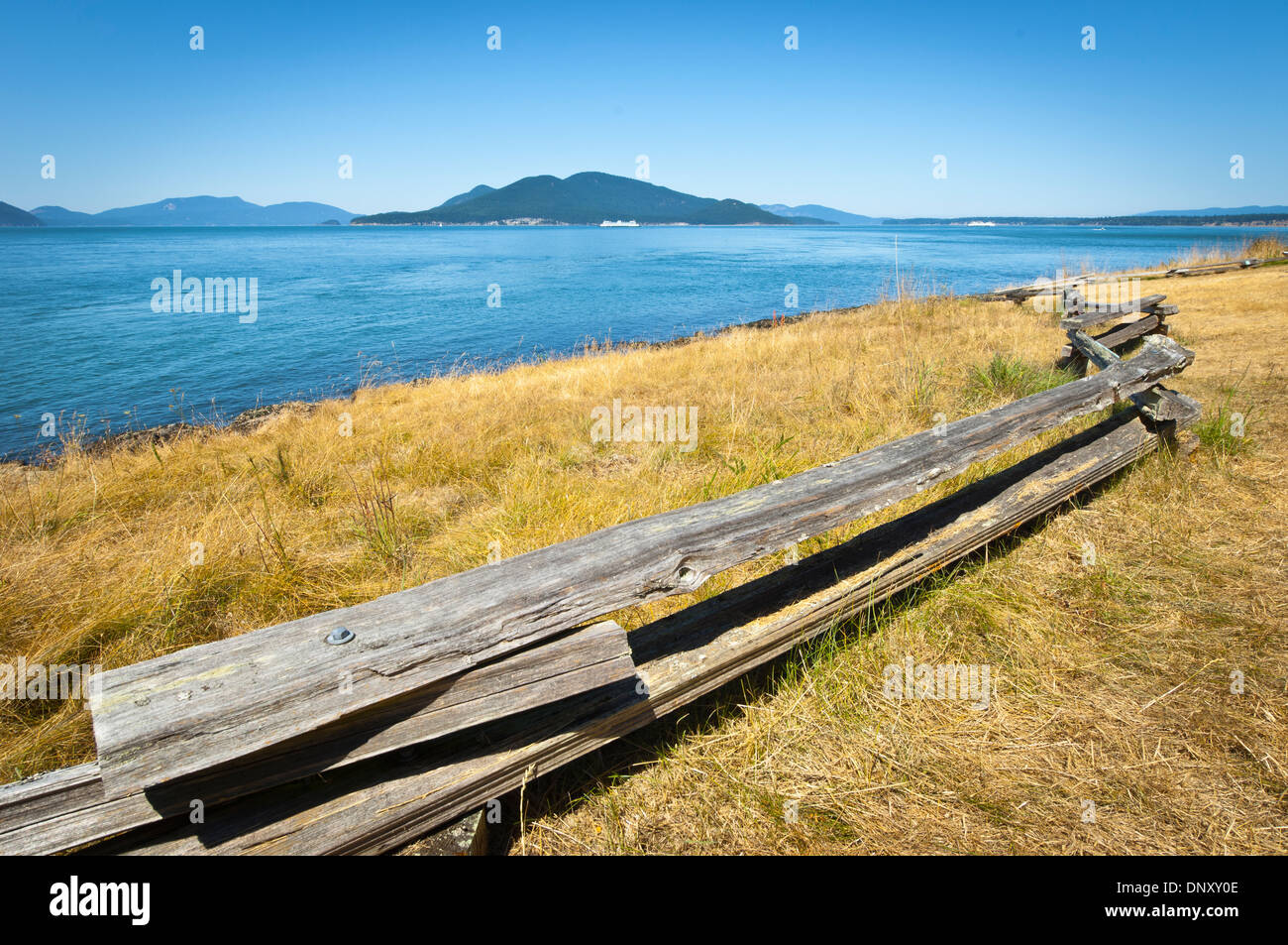 Ein sonniger Tag am Green Point im Washington Park, Anacortes, Washington, USA Stockfoto