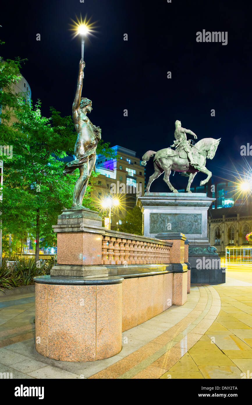 Black Prince und Nymphe Statuen Leeds Stockfoto