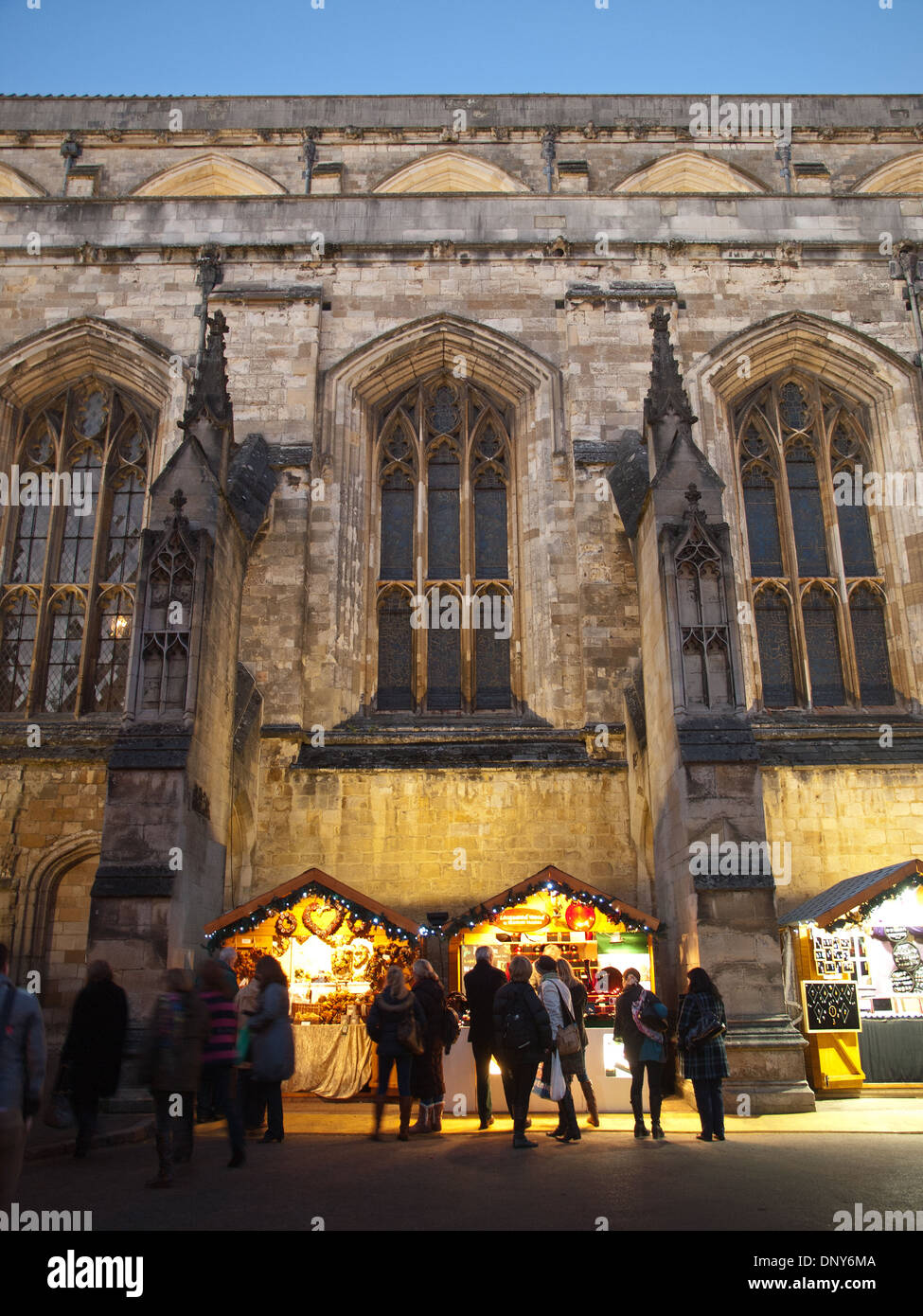 Winchester Kathedrale Weihnachten Markt Hampshire England UK Stockfoto