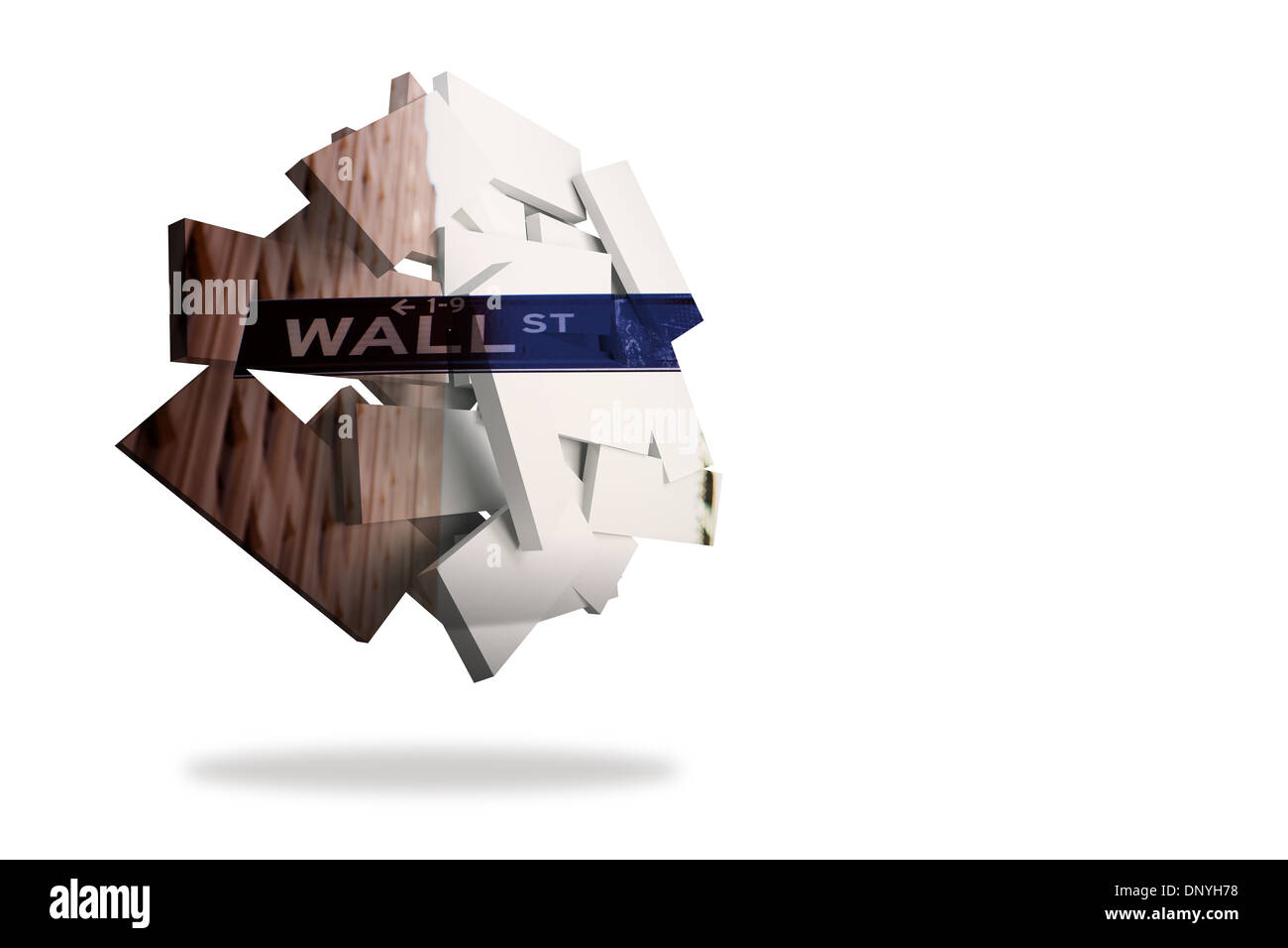 Wall Street auf abstrakte Bildschirm Stockfoto