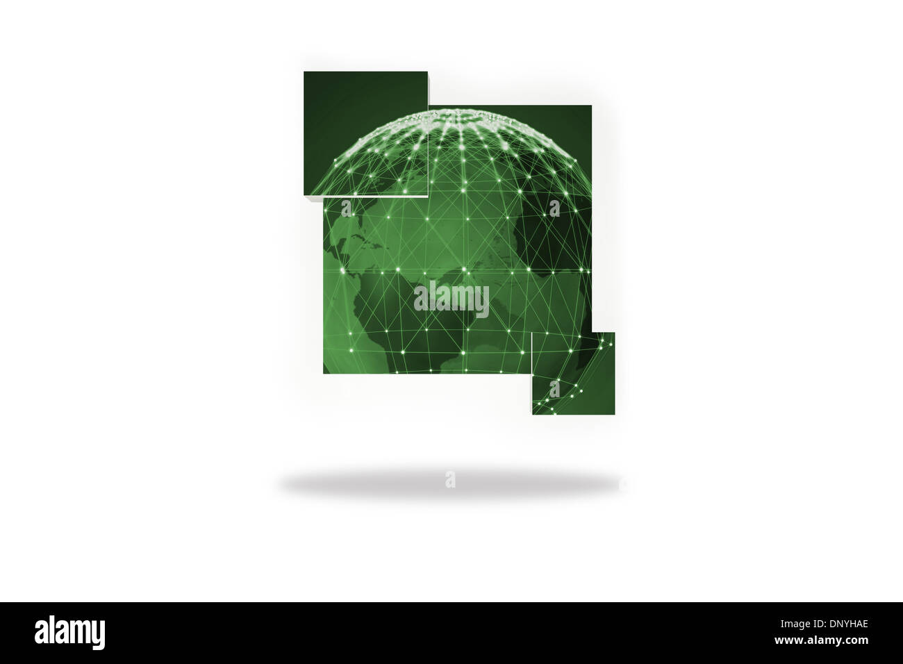 Grüne Erde auf abstrakte Bildschirm Stockfoto