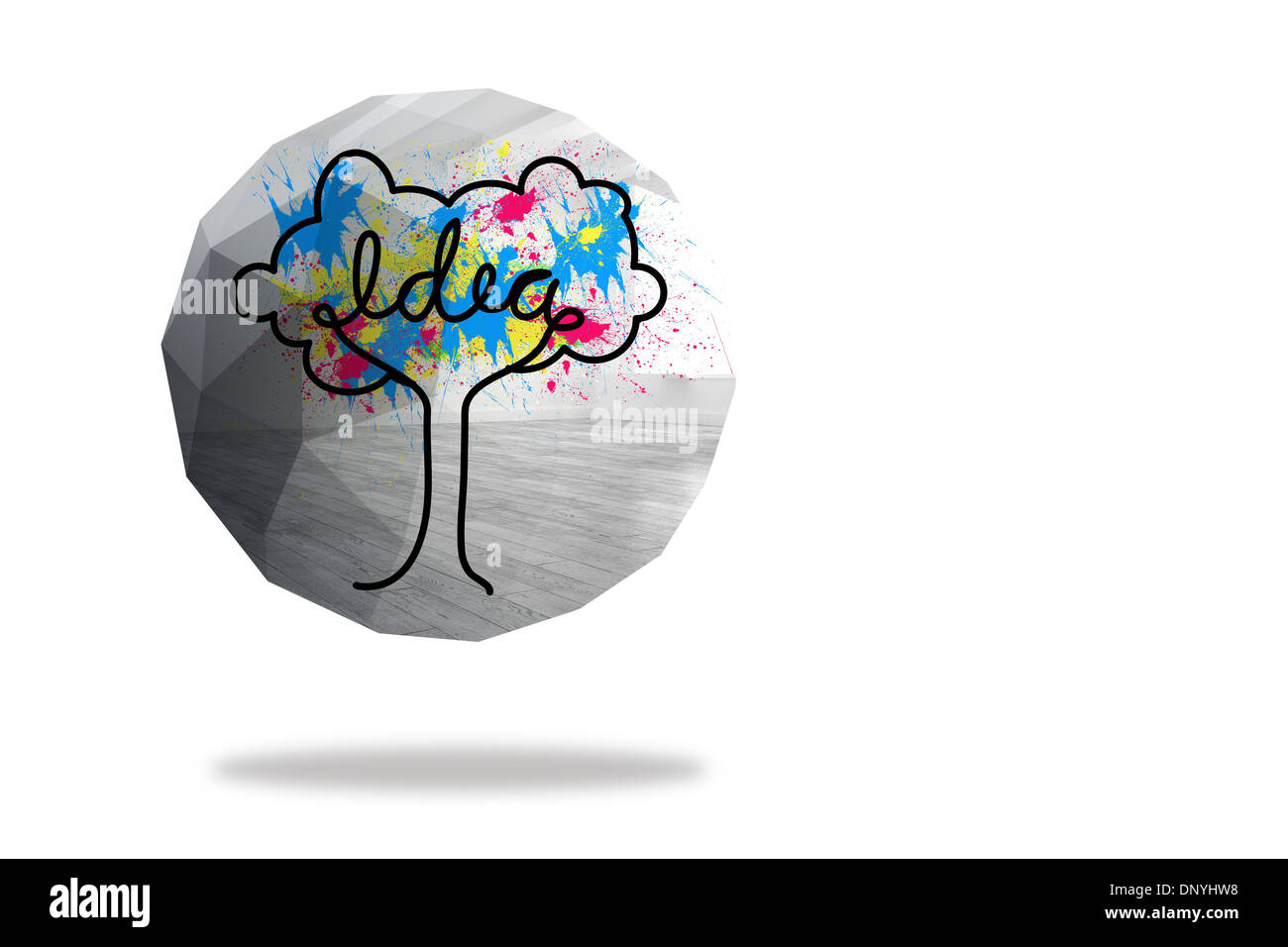 Idee-Baum auf abstrakte Bildschirm Stockfoto