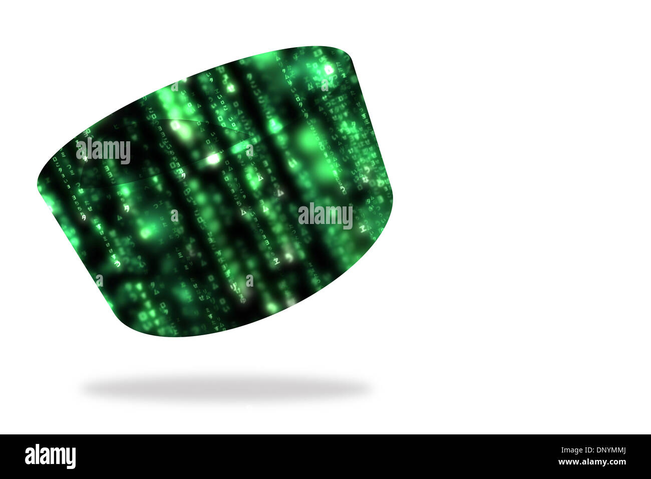 Grünen Matrix auf abstrakte Bildschirm Stockfoto