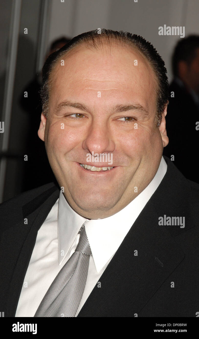 7. März 2006; New York, NY, USA; JAMES GANDOLFINI bei der Premiere für die sechste Staffel der "Sopranos" im MOMA stattfand.  Obligatorische Credit: Foto von Dan Herrick/KPA/ZUMA Press. (©) Copyright 2006 von Dan Herrick Stockfoto