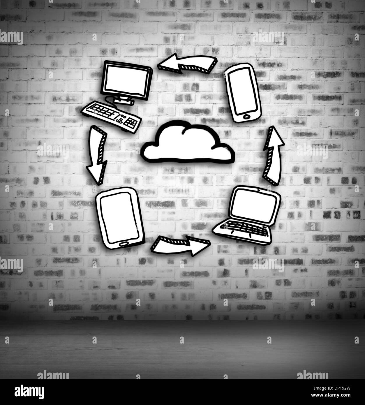 Cloud-computing-Zyklus Stockfoto