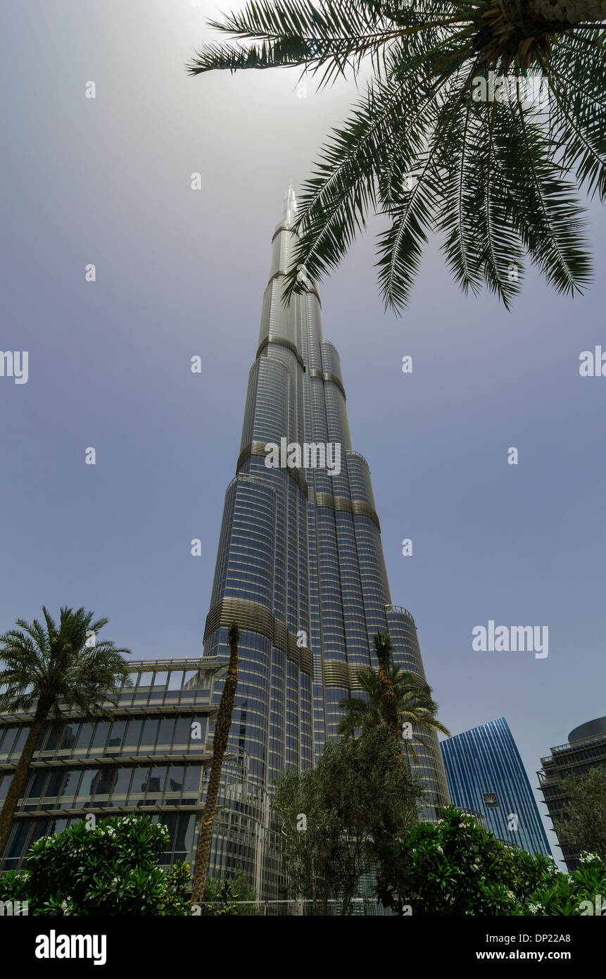 Der Wolkenkratzer Burj Khalifa, Dubai, Vereinigte Arabische Emirate Stockfoto