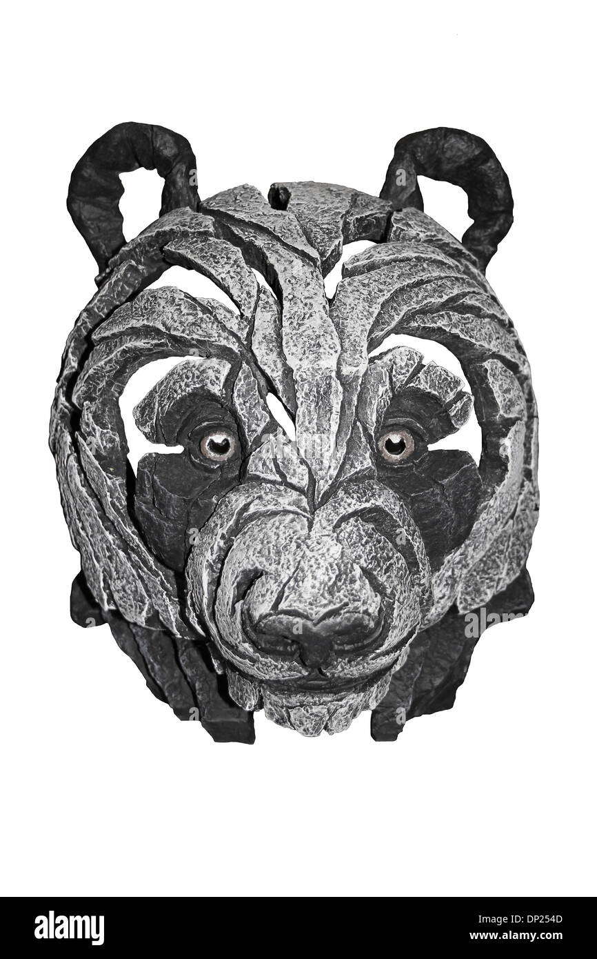 Moderne Panda Kopf Kunst Skulptur Stockfoto