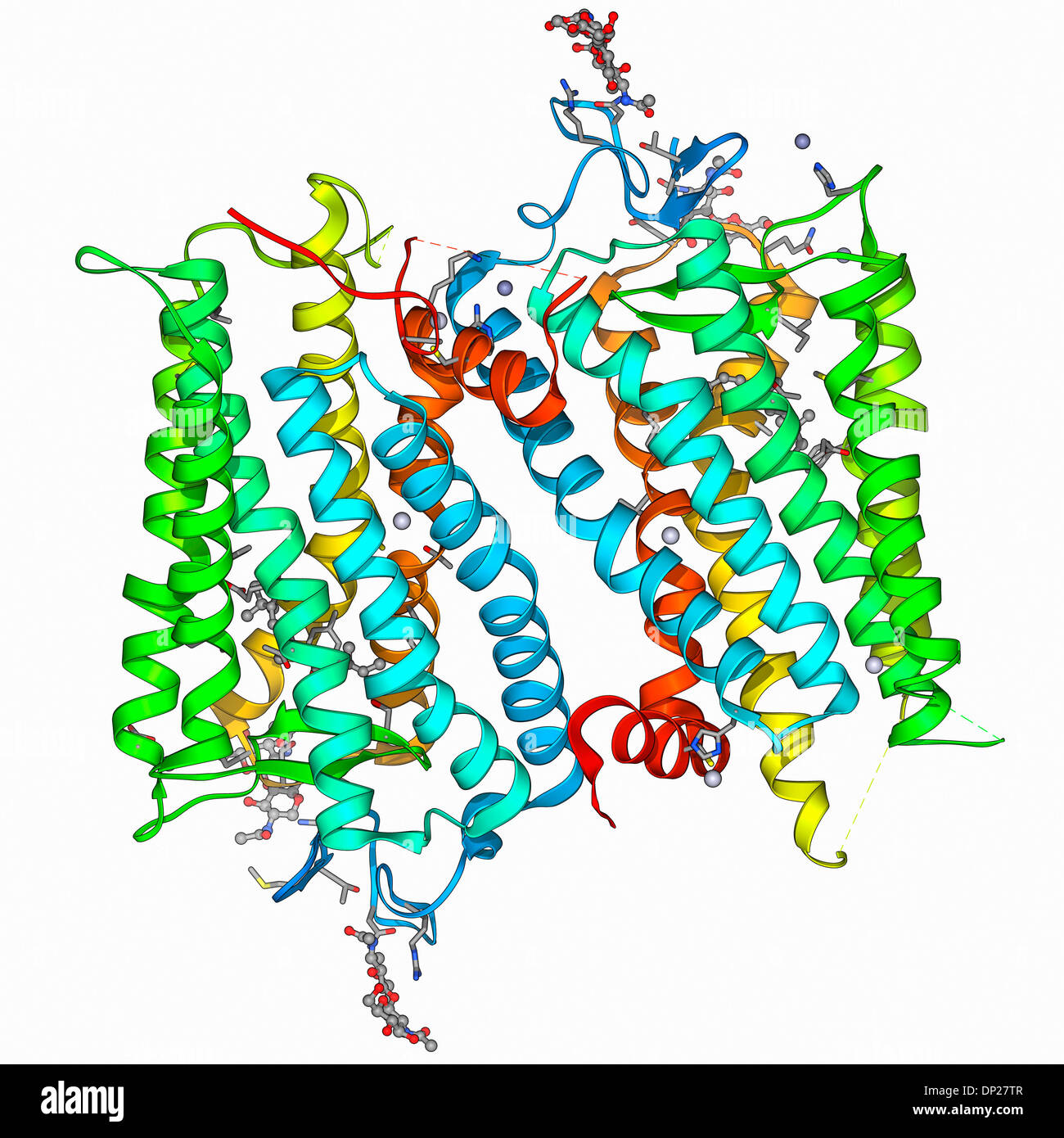 Rhodopsin-Molekül Stockfoto