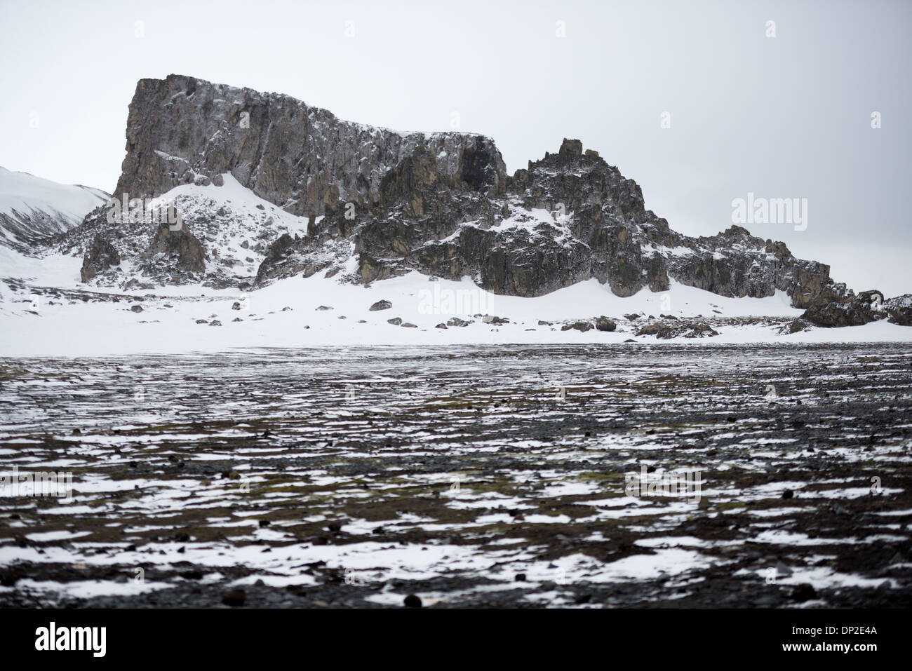 Antarktis - die zerklüftete Landschaft von Livingston Insel im South Shetland Inseln in der Antarktis. Stockfoto